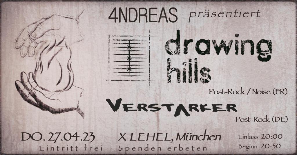 Veranstaltungsbild zum Konzert „4NDREAS präsentiert Drawing Hills & Verstärker“