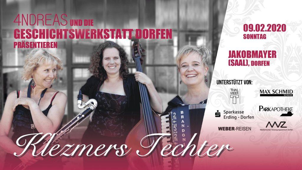 Veranstaltungsbild zum Konzert „4NDREAS & Geschichtswerkstatt Dorfen präsentieren Klezmers Techter“